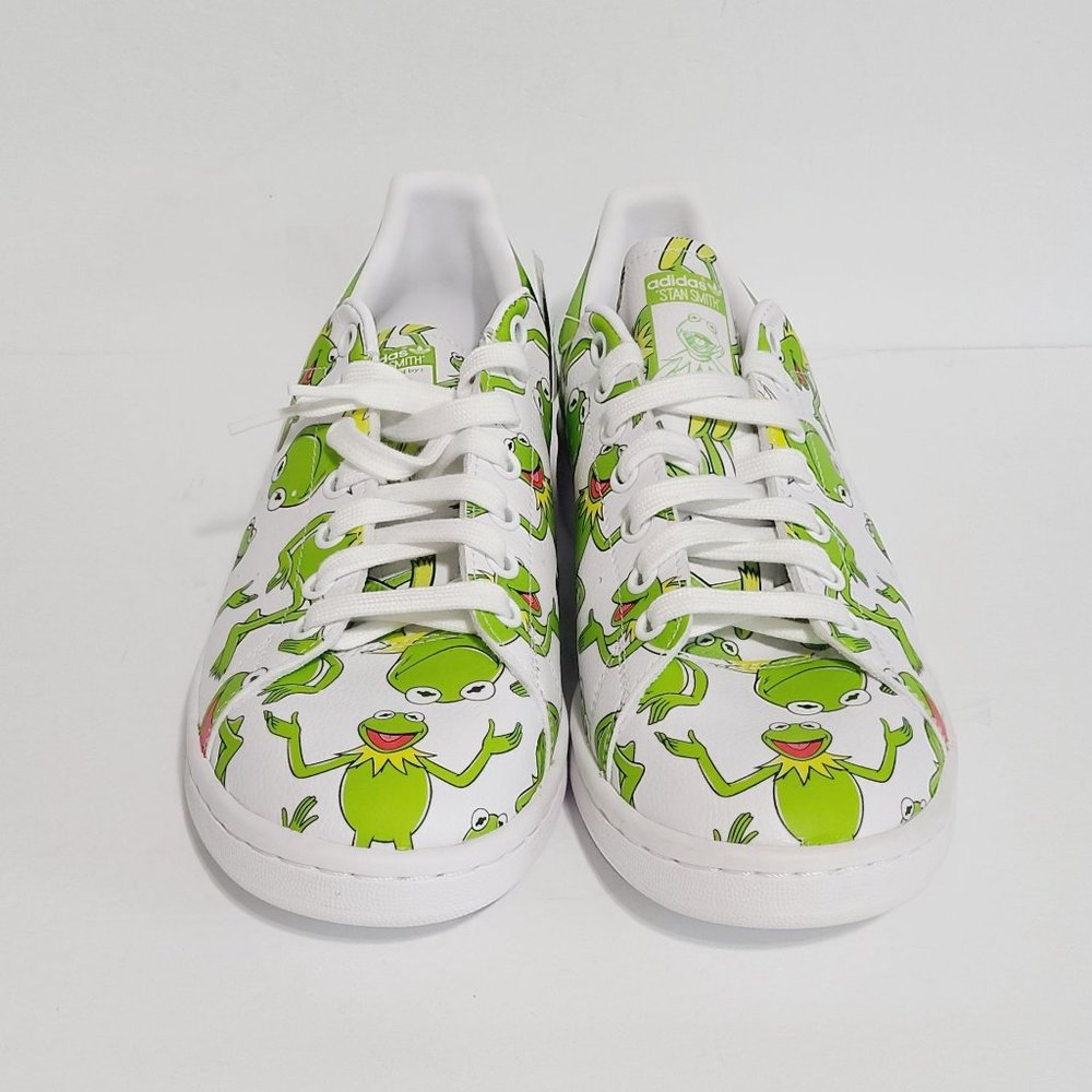 NEW Adidas Stan Smith Disney Kermit The Frog The Muppets Shoes FZ2707 Size 8 - Picture 2 of 10